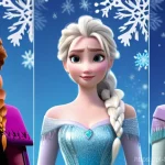 겨울왕국 속 엘사와 안나의 패션 변화 - Here are three detailed image generation prompts in English, inspired by the fashion evolution of El...