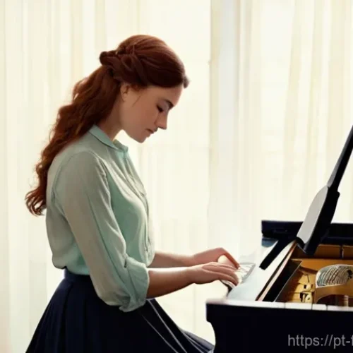 겨울왕국 OST 작곡가 인터뷰 - **Prompt 1: Creative Harmony**
    "A cozy, warmly lit music studio featuring a male and a female so...