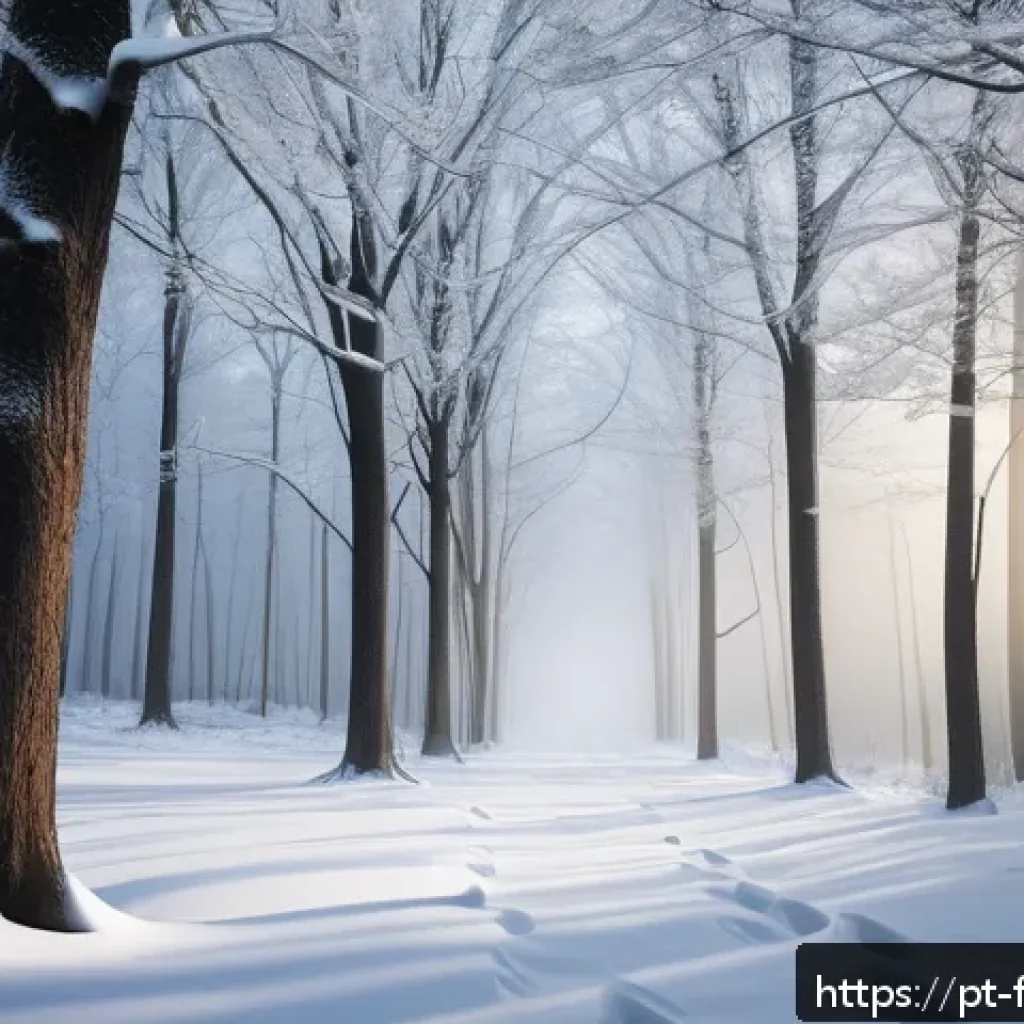 겨울왕국 속 자연현상과 애니메이션 기술 - A hyper-realistic animated winter forest scene featuring intricate snowfall with physically accurate...
